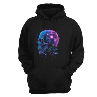 Sudadera con capucha Skull – Vaporwave pink art