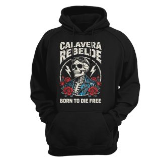 Sudadera con capucha Skull – Calavera Rebelde Born to Die Free