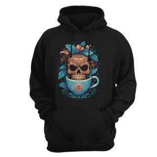 Sudadera con capucha Tiki – Skull cup art