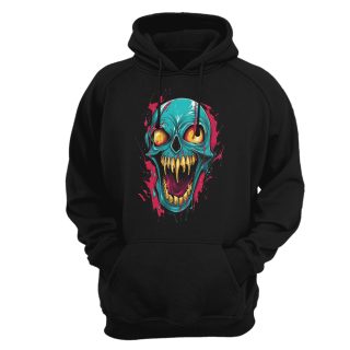 Sudadera con capucha Zombie – Neon skull art