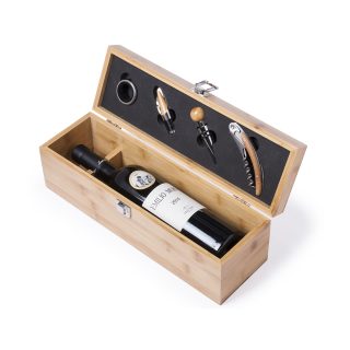 Set de Vinos Premium en Caja de Bambú Personalizada
