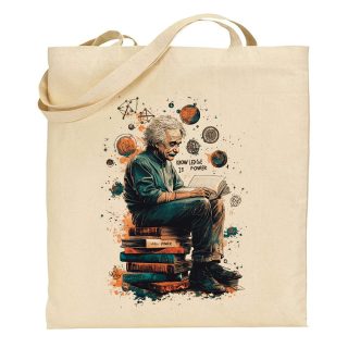 Bolsa de tela Tote bag Albert Einstein – Knowledge is power