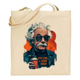 Bolsa de tela Tote bag Albert Einstein – Stay cool stay smart
