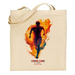 Bolsa de tela Tote bag Fútbol – Corre como si fuera el minuto 90