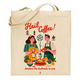 Bolsa de tela Tote bag Those wicked 50s – Hail coffee awaken the darkness in you