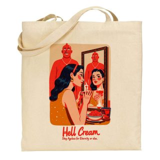 Bolsa de tela Tote bag Those wicked 50s – Hell cream stay agelessfor eternity or else