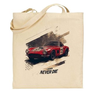 Bolsa de tela Tote bag Motor – Legends never die red car