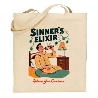 Bolsa de tela Tote bag Those wicked 50s – Sinners elixir relieves your conscience