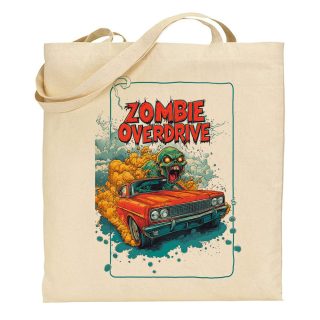 Bolsa de tela Tote bag Zombie – Overdrive red car fire