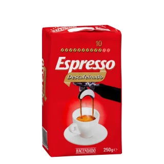 Café molido descafeinado Hacendado Espresso