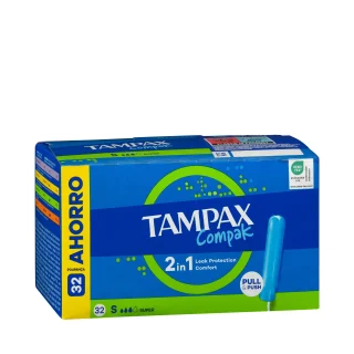 Tampones super Tampax Compak con aplicador