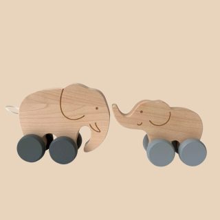 Pareja de elefantes de madera – Briki Vroom Vroom