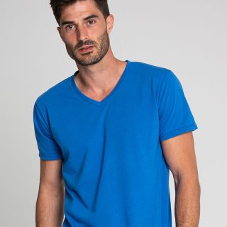 Camiseta antimosquitos cuello de pico royal