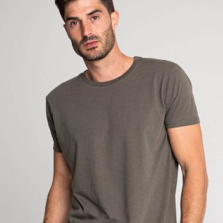 Camiseta antimosquitos de manga corta algodón caqui