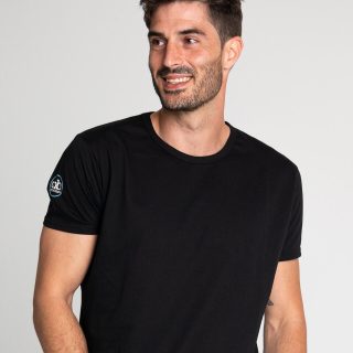 Camiseta antimosquitos de manga corta algodón negra