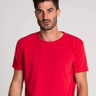 Camiseta antimosquitos de manga corta algodón roja