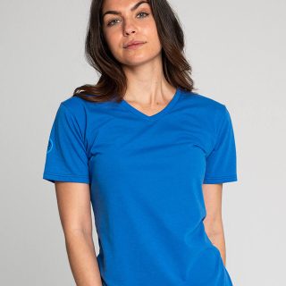 Camiseta antimosquitos cuello de pico royal