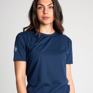 Camiseta antimosquitos de manga corta algodón azul