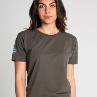 Camiseta antimosquitos de manga corta algodón caqui