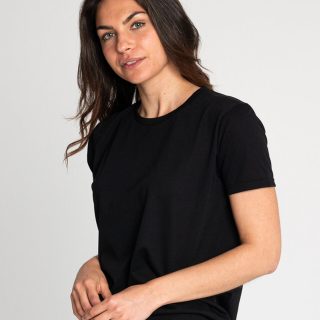 Camiseta antimosquitos de manga corta algodón negro