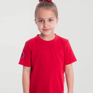 Camiseta antimosquitos niña de manga corta roja