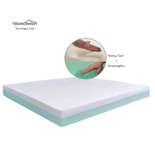 Colchoneta Memory Foam y Viscoenergética Topper Dual 140×190