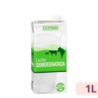 Leche semidesnatada Hacendado