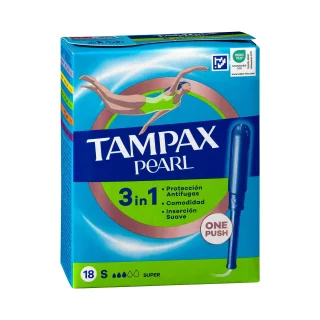 Tampones super Tampax Pearl con aplicador