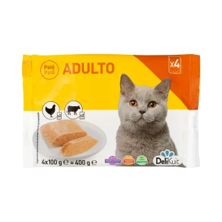 Paté gato adulto Delikuit con pollo y ternera