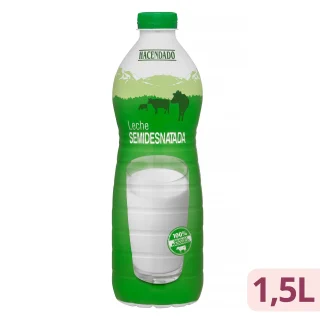 Leche semidesnatada Hacendado