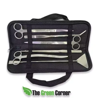 Kit completo de herramientas de inox con funda