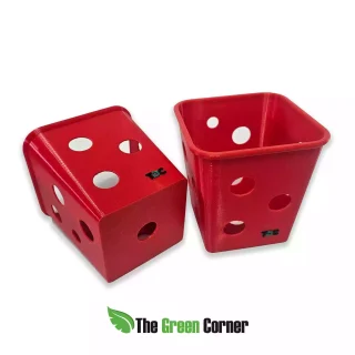 Maceta de PLA con orificios Pequeña Roja