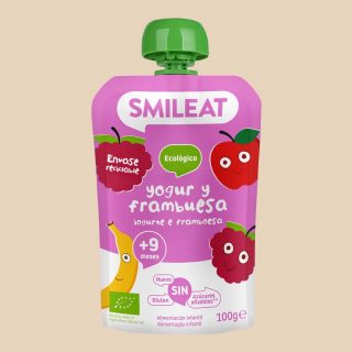 Pouch de yogur y frambuesa – Smileat